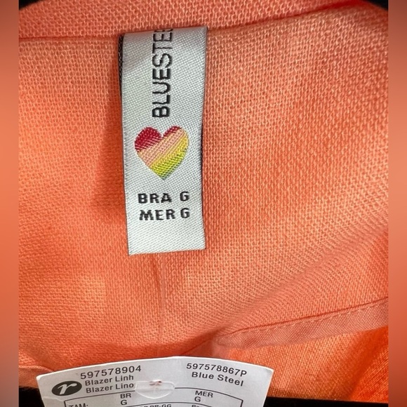 NWT BlueSteel unstructured linen blazer - Picture 9 of 11